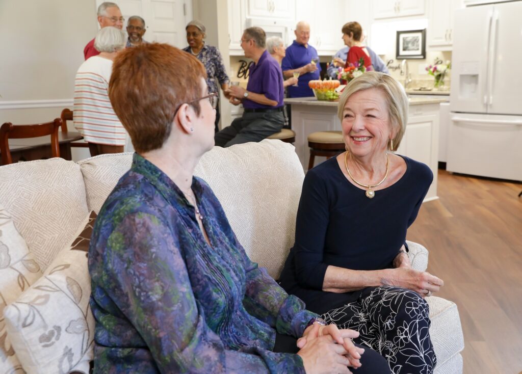 Senior women enjoying a conversation